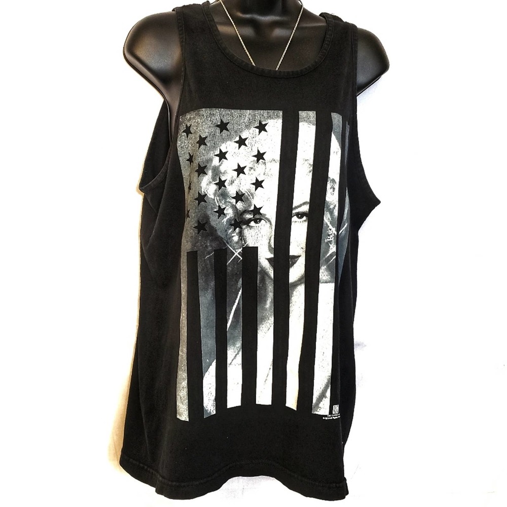We Love Fine Marilyn Monroe American Flag Tank Top